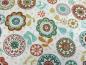 Preview: Baumwollstoff aus der Serie Doodle Days mit bunten Kreisen und Blumen Detailansicht